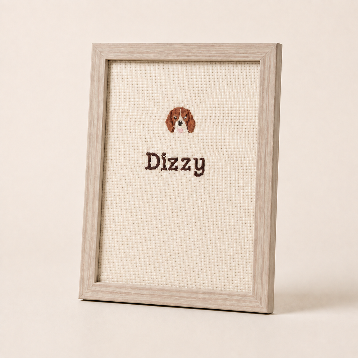 Gepersonaliseerd Hondenportret donker hout