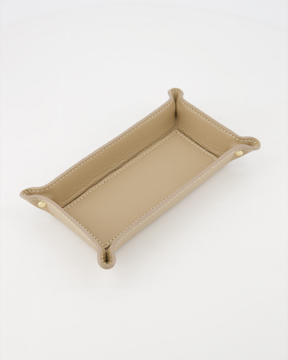 Leather Essentials Tray – Beige